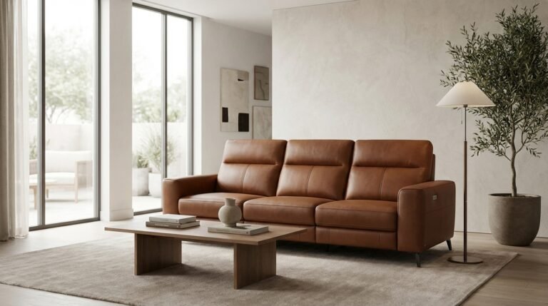 3 seater leather recliner