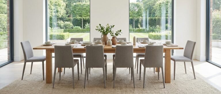 8 seater dining table size