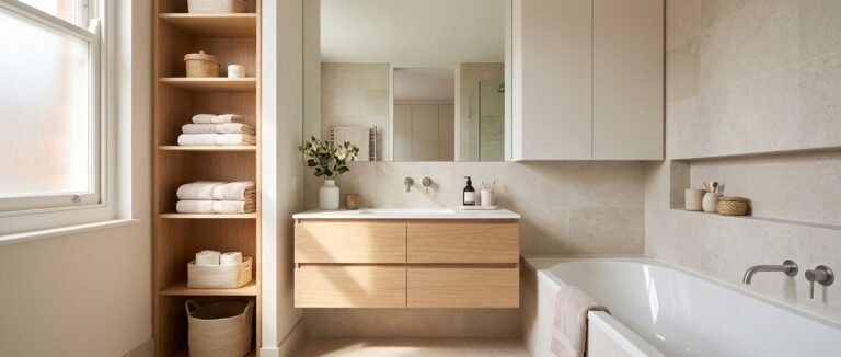bath with storage