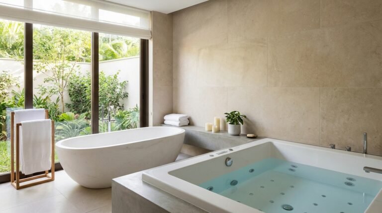 bathtub and jacuzzi
