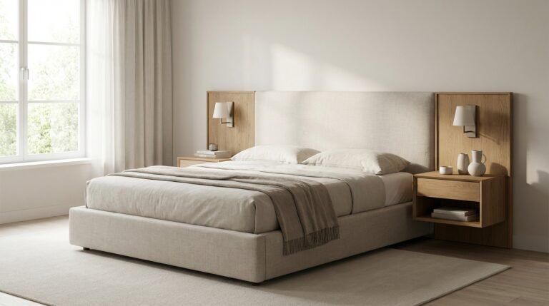 bed and bedside table set