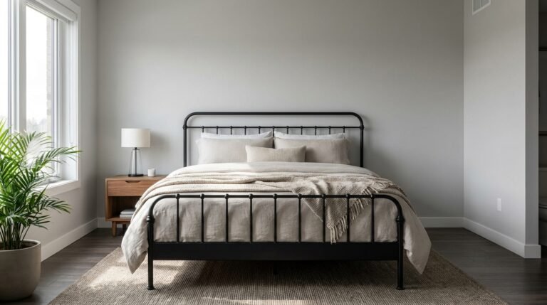 black bedstead