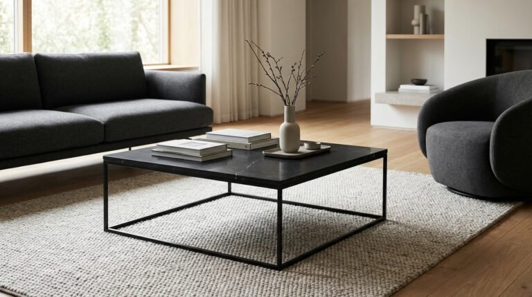 black square coffee table