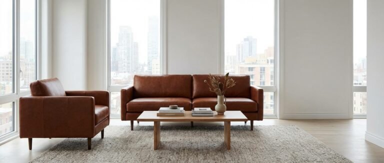 brown leather furniture