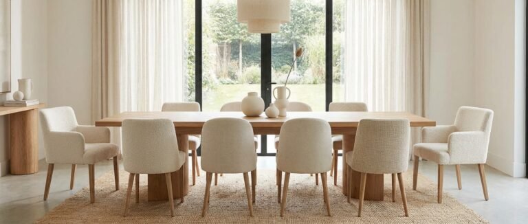 cream dining chairs