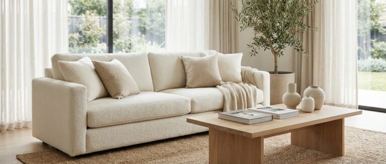 cream sofa