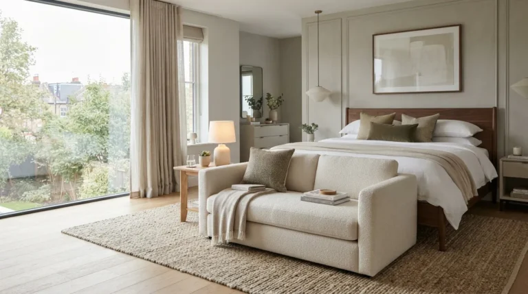 bed room with couch
