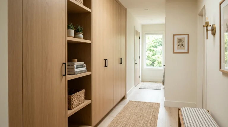 narrow hallway storage cabinet