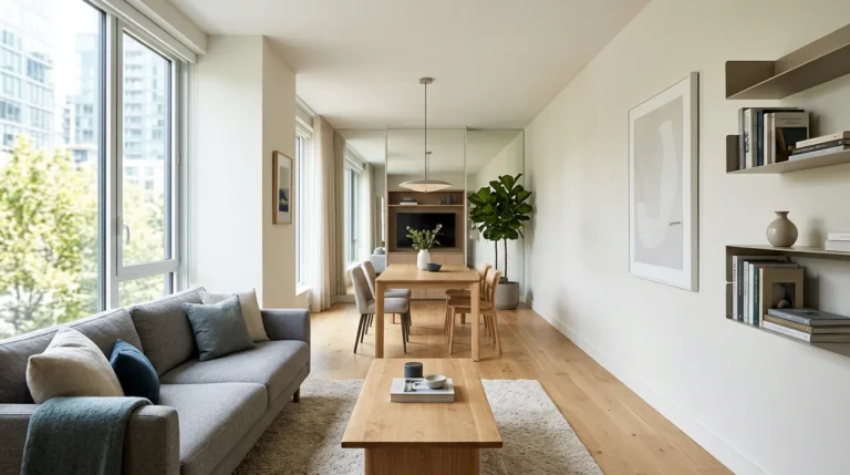 narrow living room dining room combo